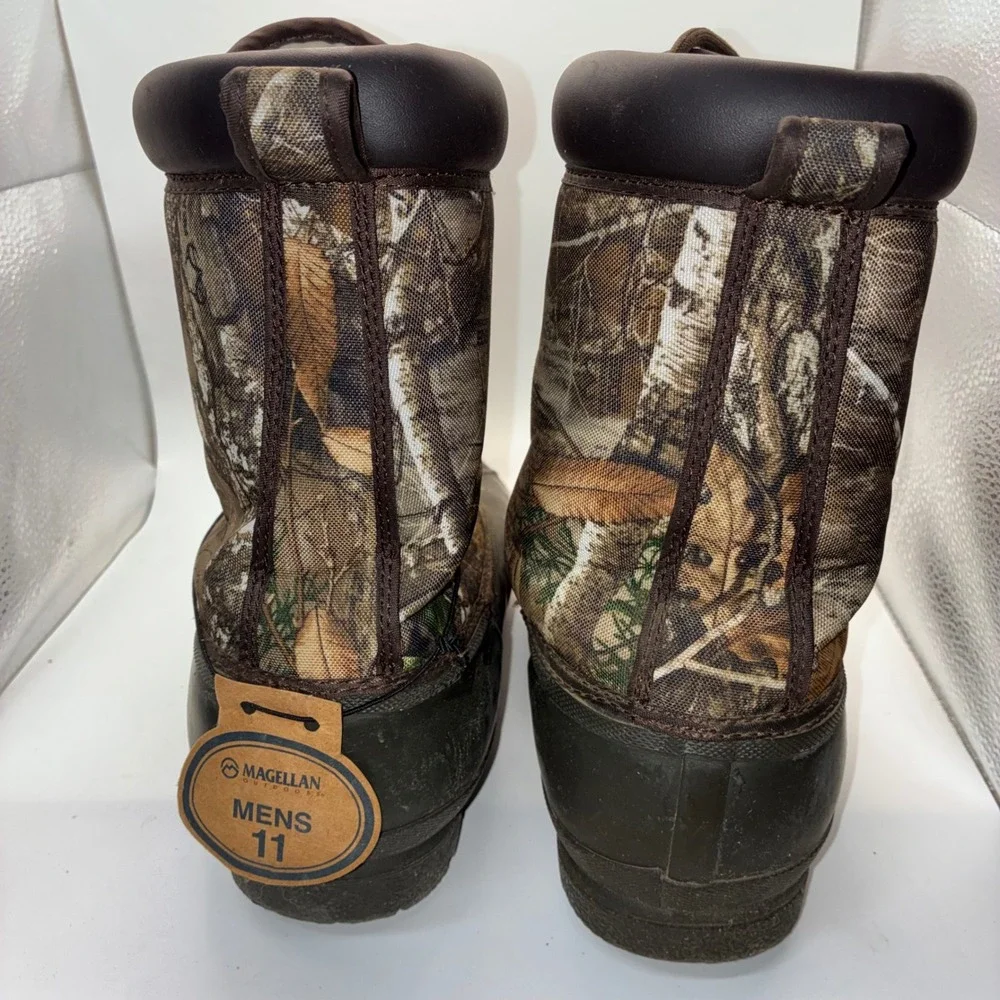 Magellan Outdoors Mens 11 Camo Hunting Boots Rubber Duck Boots 157860 Brown Camo